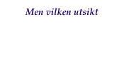 Men vilken utsikt